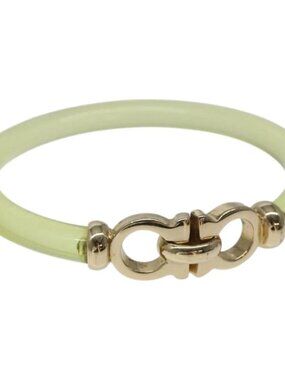 Salvatore Ferragamo Gancini Bracelet plastic Yellow Auth yk18122